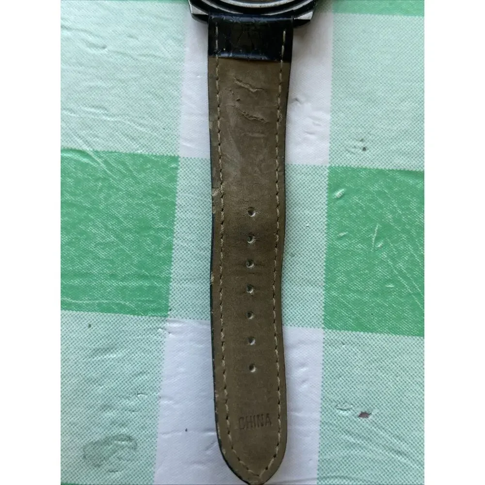 Dark Silver Tone Black Dial And Band Women’s Quartz Watch